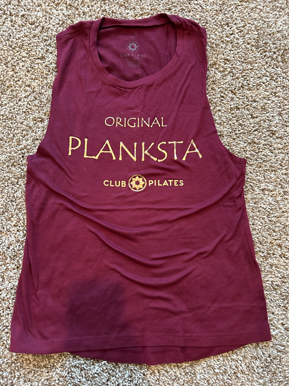 Club Pilates Original Planksta Sleeveless Top - Burgundy